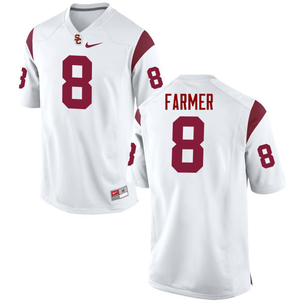 Men #8 George Farmer USC Trojans College Football Jerseys-White - Click Image to Close
